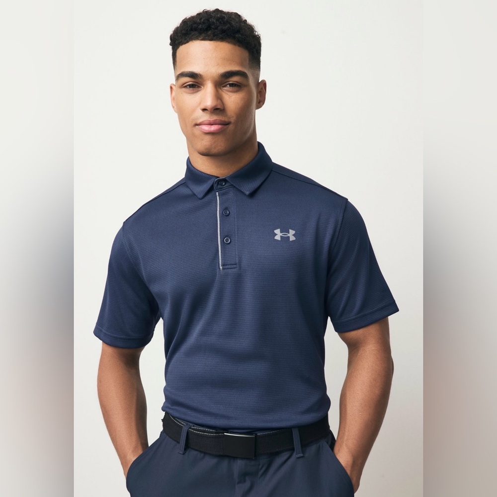 Under Armour Youth Boys Tech Navy Polo Shirt
